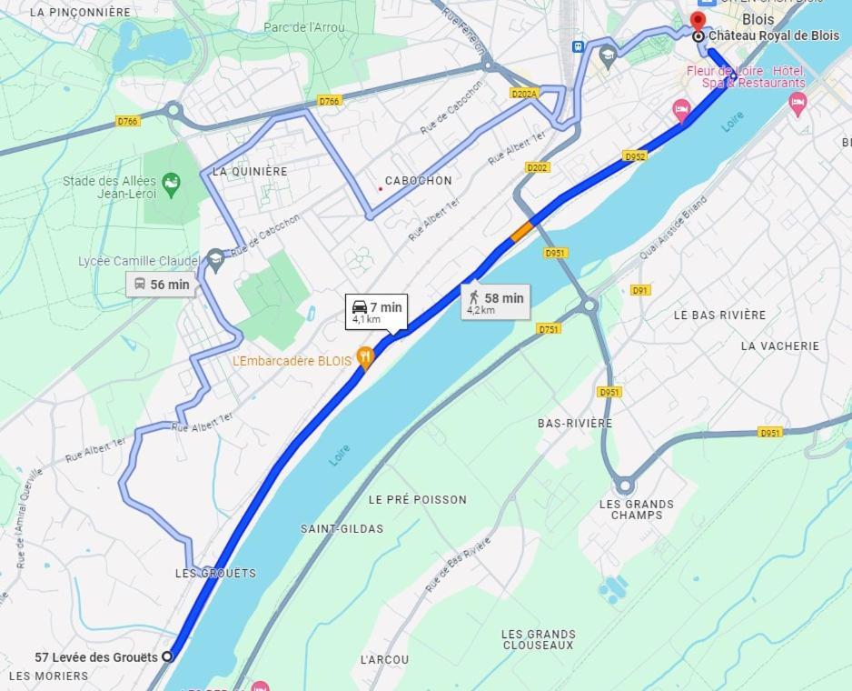 Appart 4 Chambres Parking Voitures Velos 10Min Blois Kültér fotó